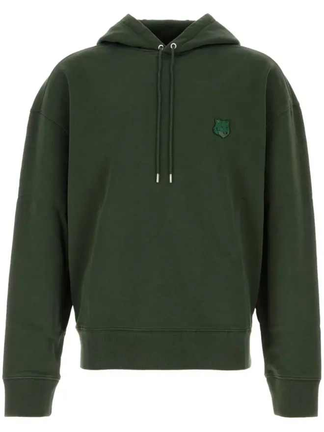 Maison Kitsuné Maison Kitsuné フォックスヘッド・アップリケ付きフーディー - グリーンの商品画像