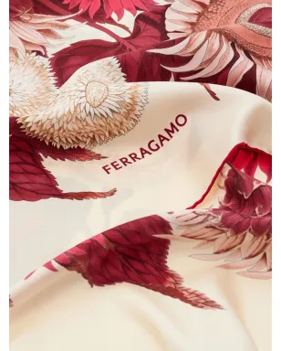 Ferragamo サンフラワープリント シルクスカーフ - サムネイル2