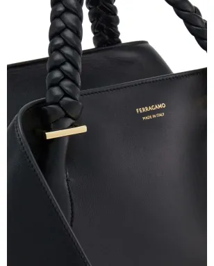 Ferragamo 小型スカーフ付きトートバッグ - ブラック - サムネイル4