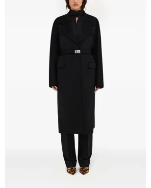 Ferragamo ウール混コート ブラック - サムネイル2