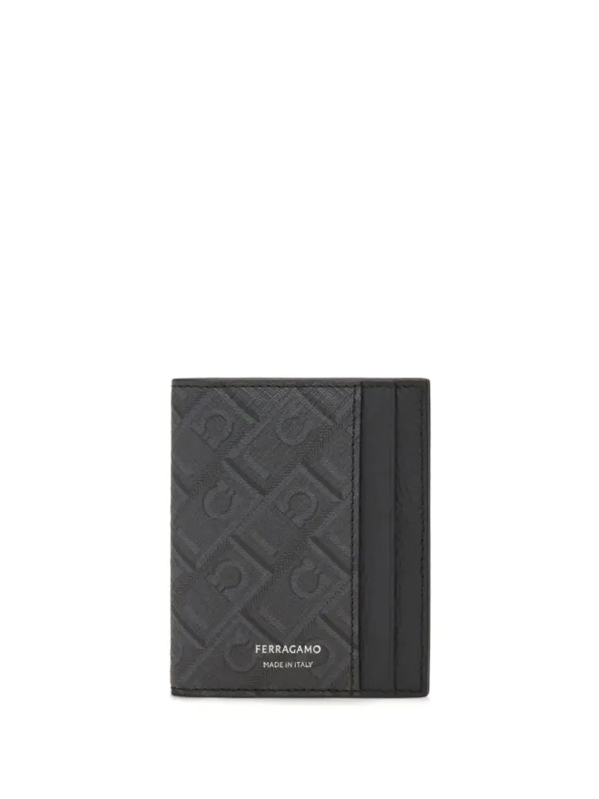 FERRAGAMO Ferragamo モノグラム カードホルダー - ブラックの商品画像