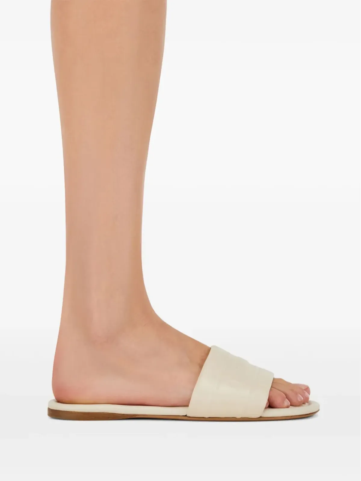 Ferragamo ロゴ入りスライドサンダル ネュートラルカラー - 画像4