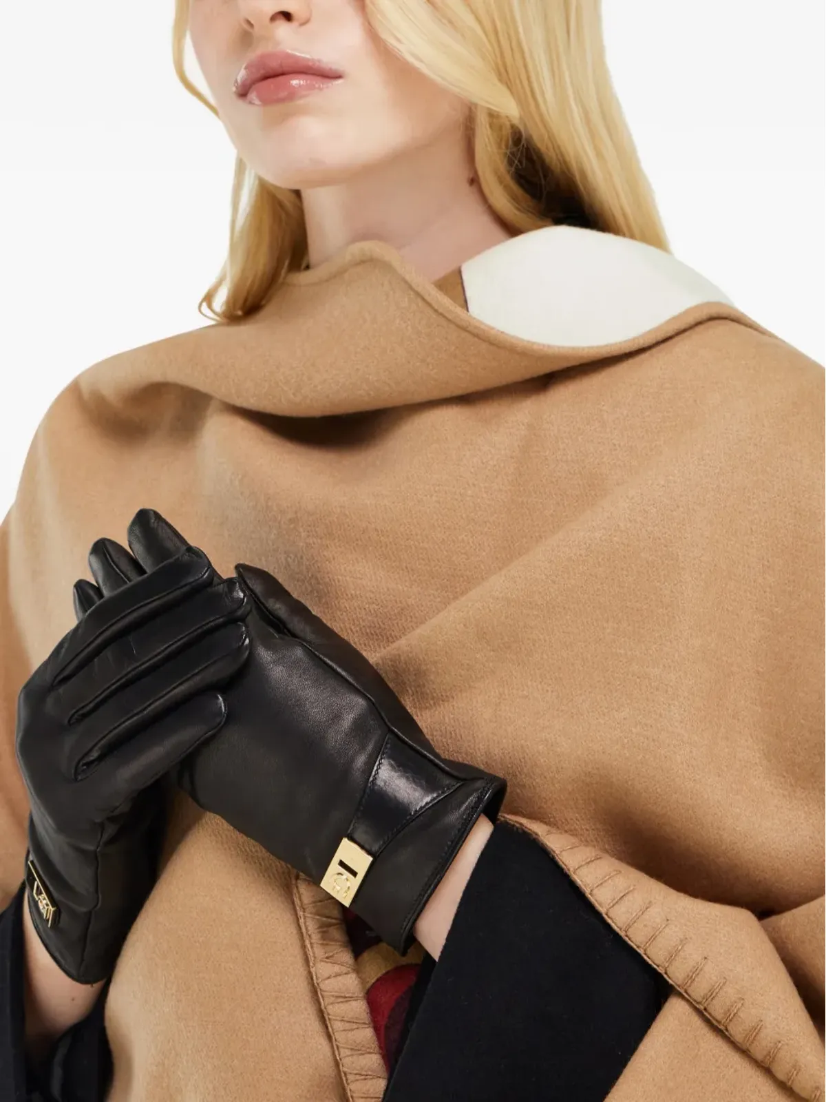 Ferragamo グローブ バックル付き ブラック - 画像5