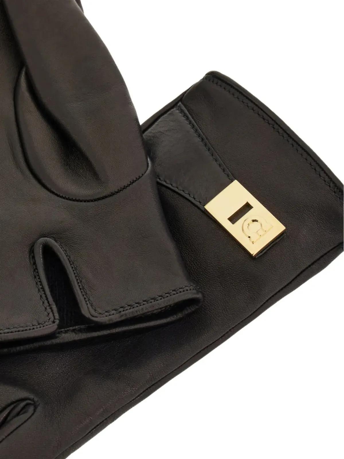 Ferragamo グローブ バックル付き ブラック - 画像4