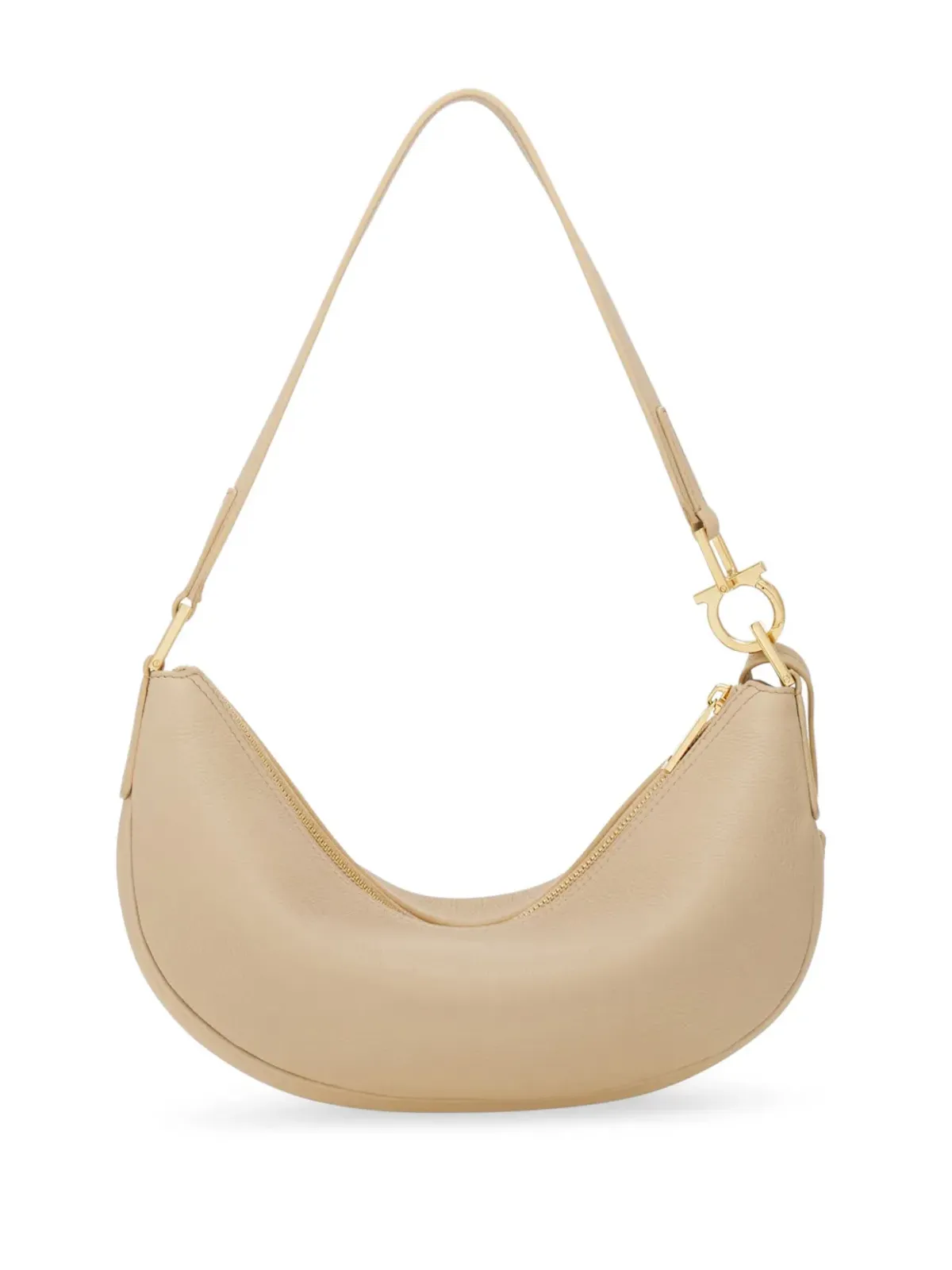 Ferragamo 小型ホーボーショルダーバッグ - ニュートラルカラー - 画像4