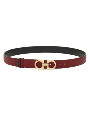 Ferragamo リバーシブル ガンチーニバックル ベルト レッド - サムネイル1