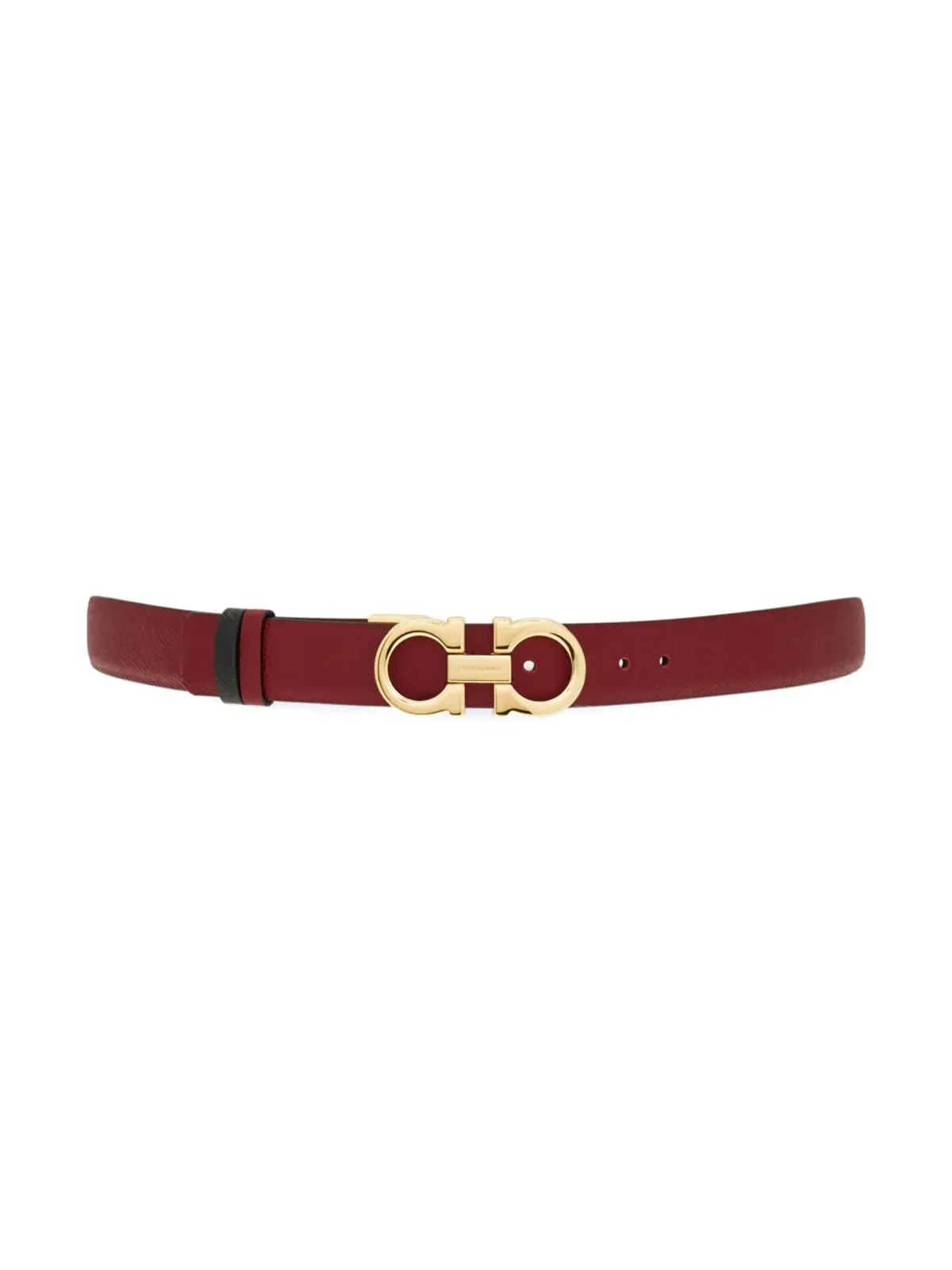Ferragamo リバーシブル ガンチーニバックル ベルト レッド - 画像3