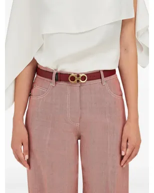 Ferragamo リバーシブル ガンチーニバックル ベルト レッド - サムネイル4