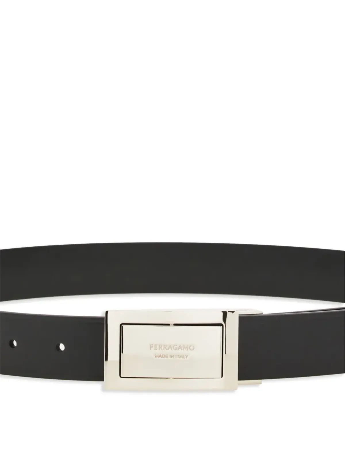 Ferragamo リバーシブルバックル レザーベルト ブラウン - 画像4