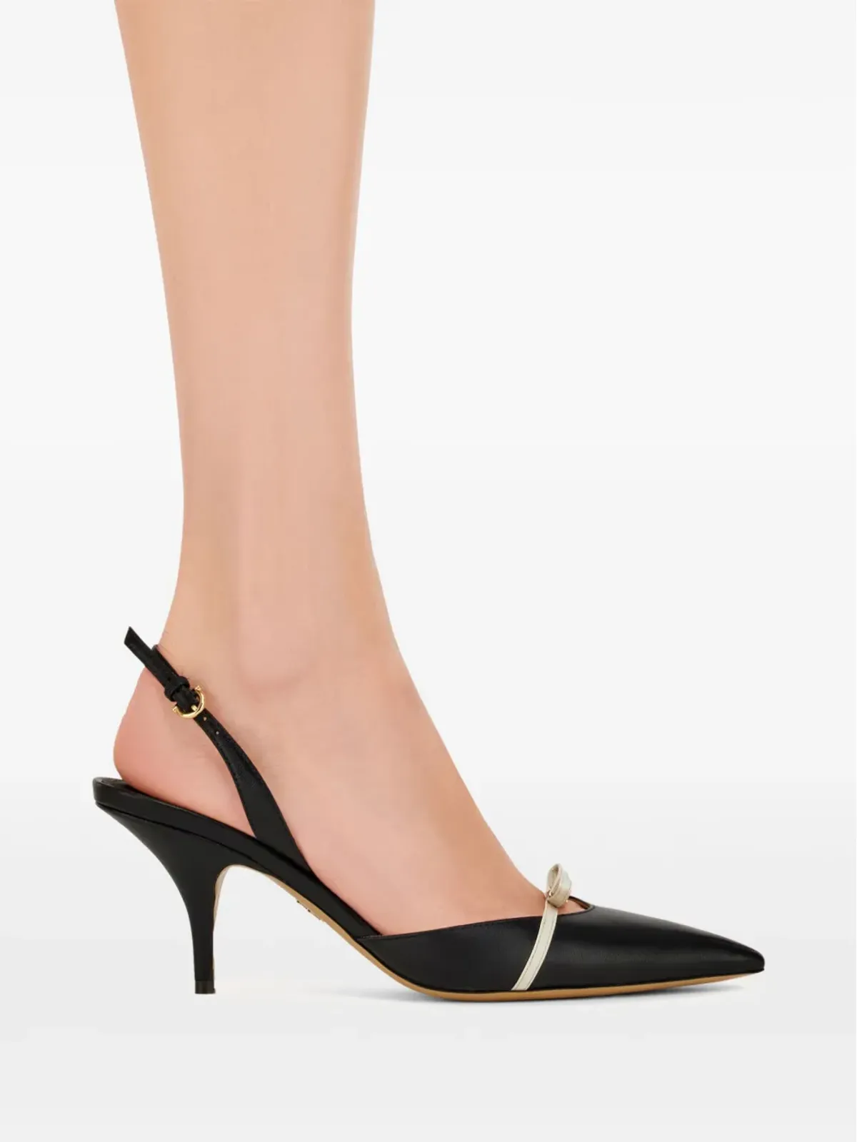 Ferragamo 70mm レザー スリングバック パンプス - ブラック - 画像5