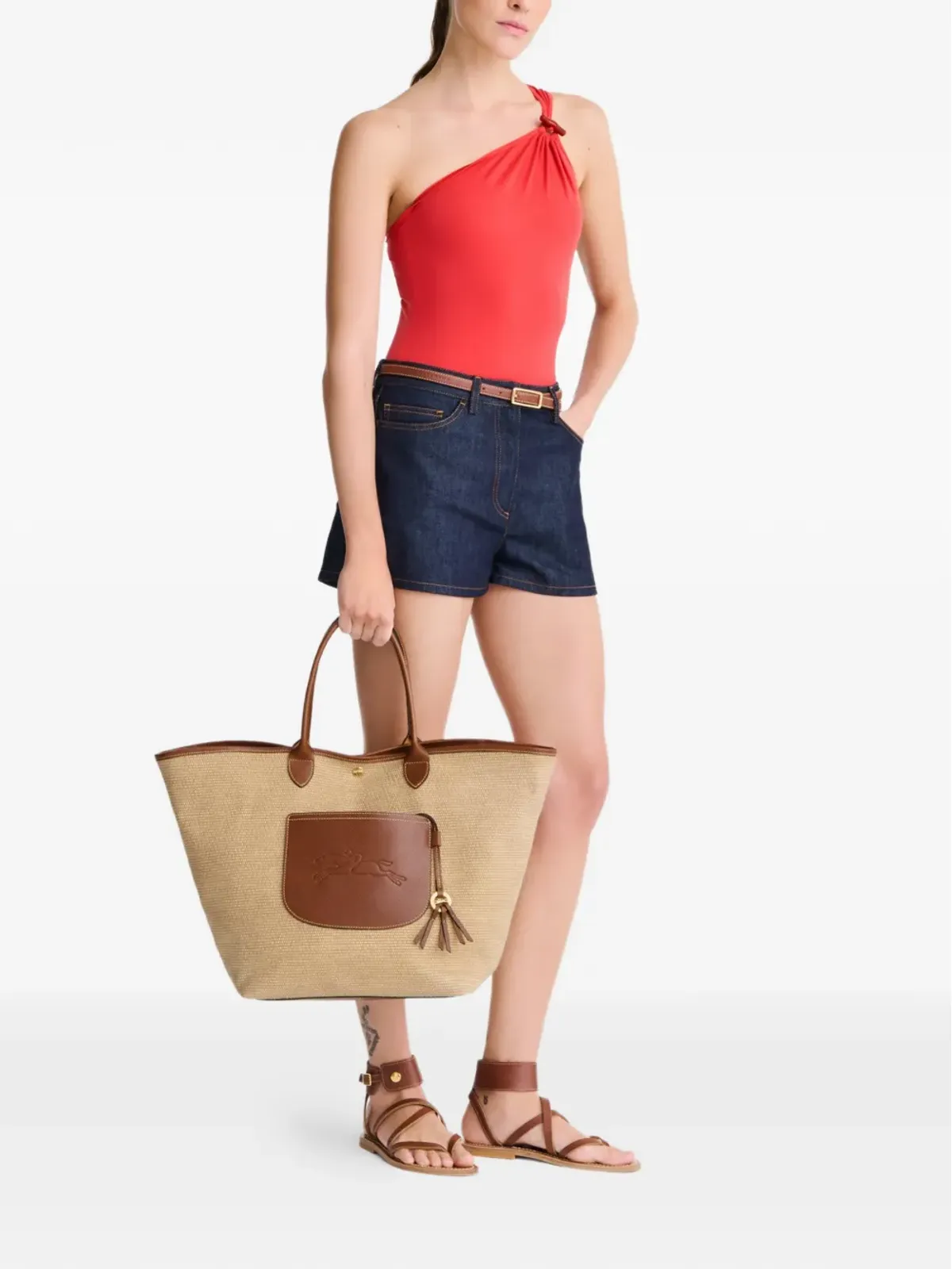 Longchamp L Le Pliage Collection バスケットトートバッグ - 画像2