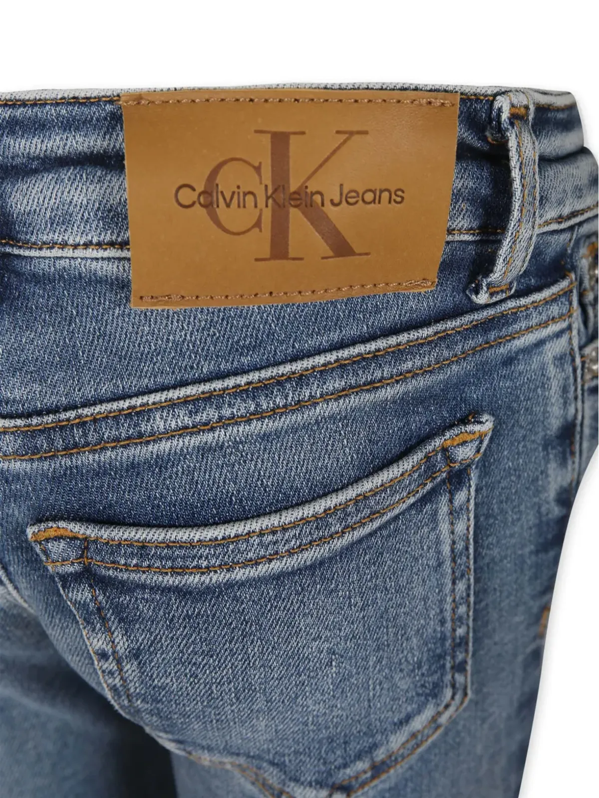 Calvin Klein Kids スリムカットジーンズ - ブルー - 画像3