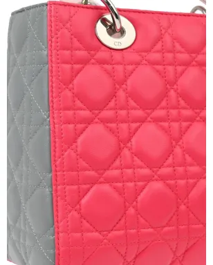 ビンテージ Christian Dior Cannage Lady Dior 2ウェイ ハンドバッグ - ピンク - サムネイル3