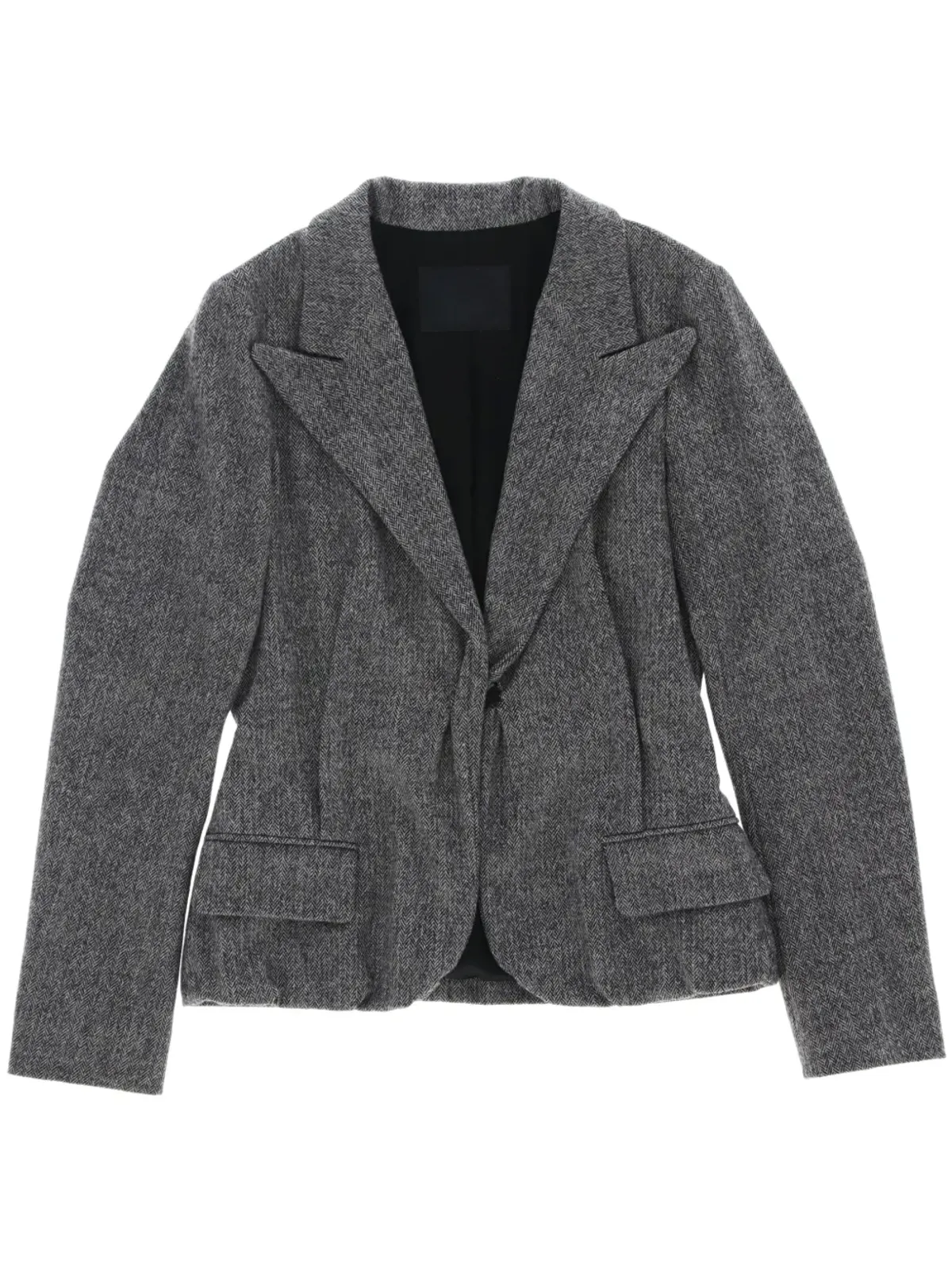 Lanvin ビンテージ 2008 ヘリンボーン ブレザー グレー - 画像1