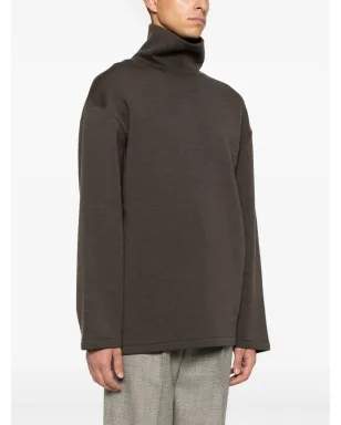 LEMAIRE 杢調効果スウェットシャツ - ブラウン - サムネイル3