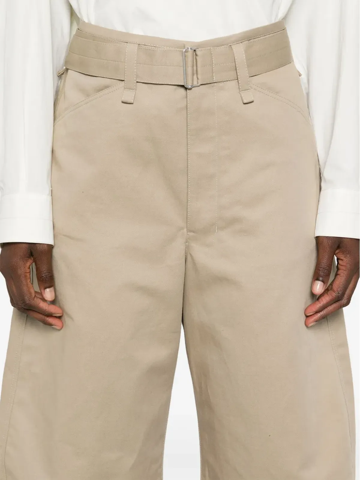 LEMAIRE ベルト付き テーパードパンツ - 画像5