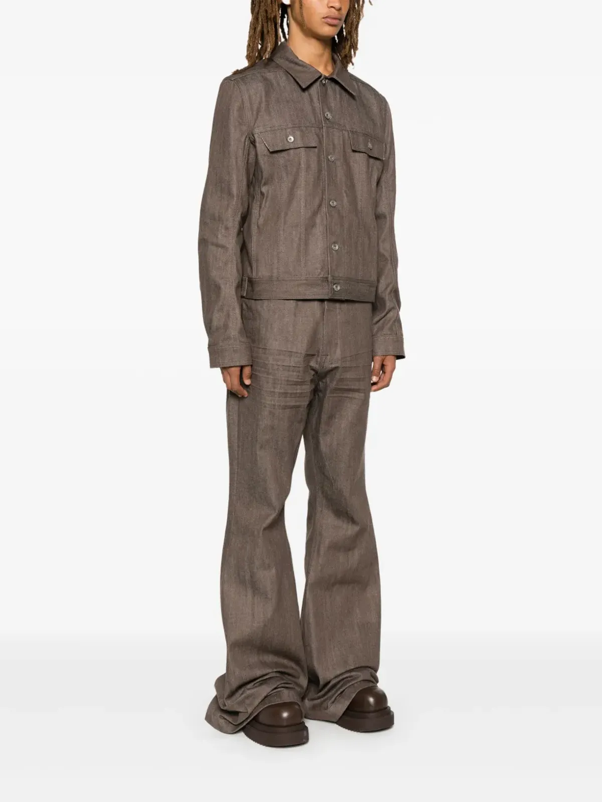 Rick Owens DRKSHDW トラッカー ジャケット - ブラウン - 画像3