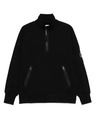 C.P. Company フリース ハーフジップ スウェットシャツ - ブラック - サムネイル1