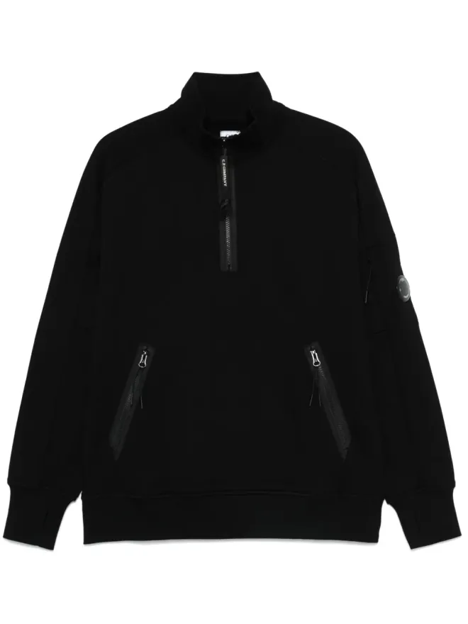 C.P. Company C.P. Company フリース ハーフジップ スウェットシャツ - ブラックの商品画像