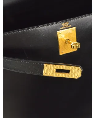 Hermès ビンテージ 2003 Kelly 28 Sellier ショルダーバッグ - サムネイル5