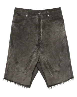 Rick Owens DRKSHDW シルバー仕上げミディスカート - ブラウン - サムネイル1