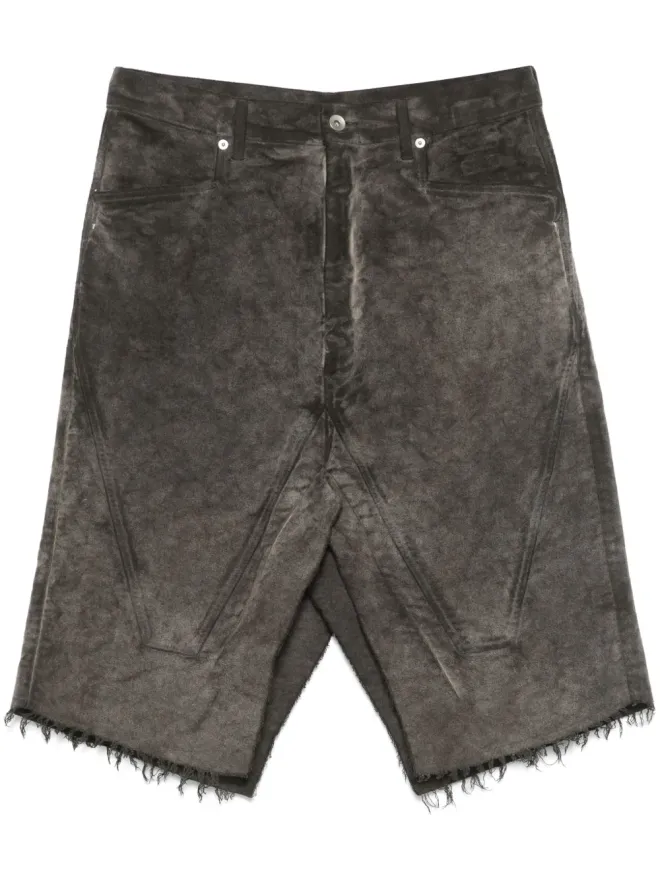 Rick Owens DRKSHDW Rick Owens DRKSHDW シルバー仕上げミディスカート - ブラウンの商品画像