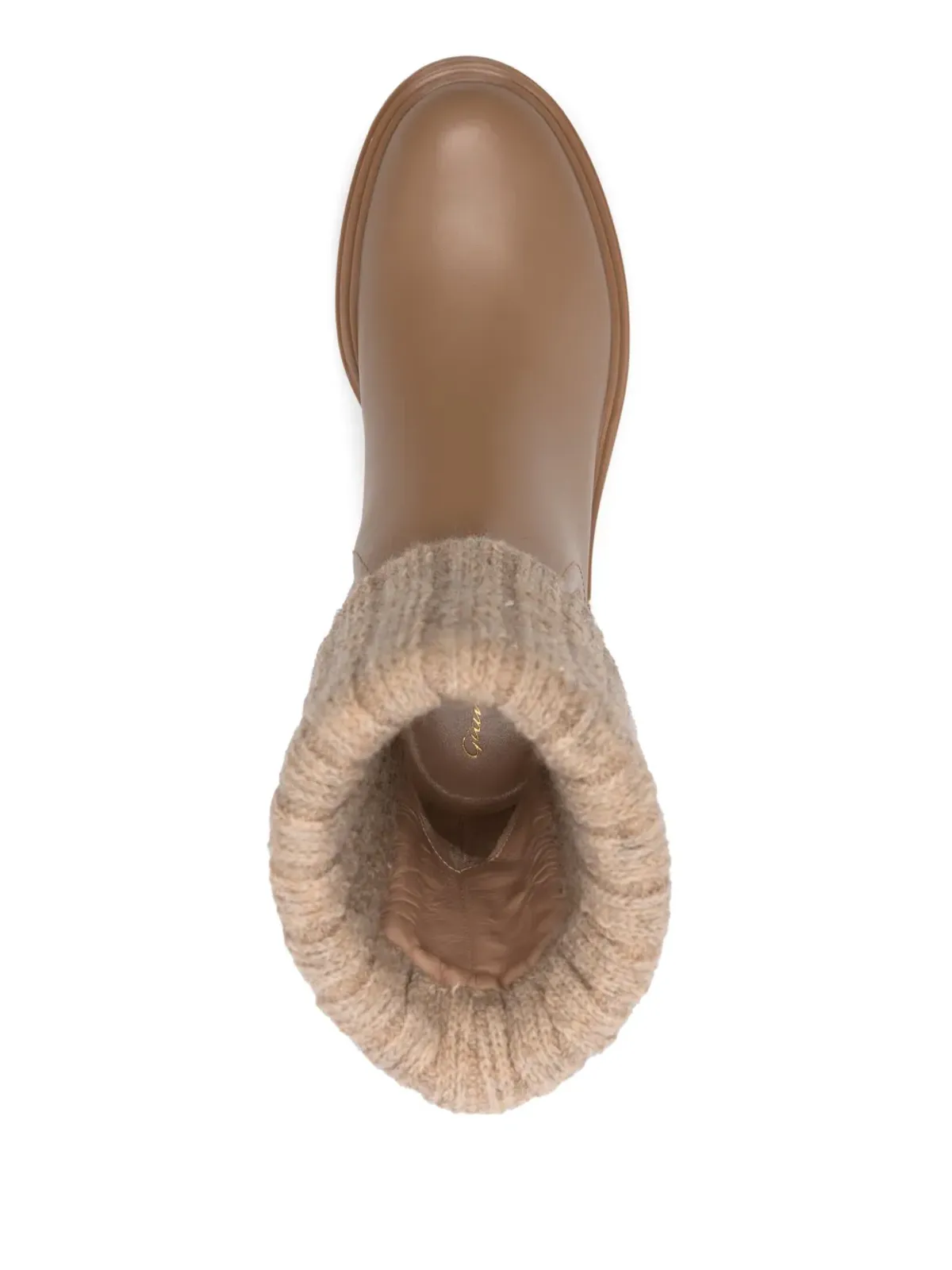 Gianvito Rossi テニー アンクルブーツ ブラウン - 画像4