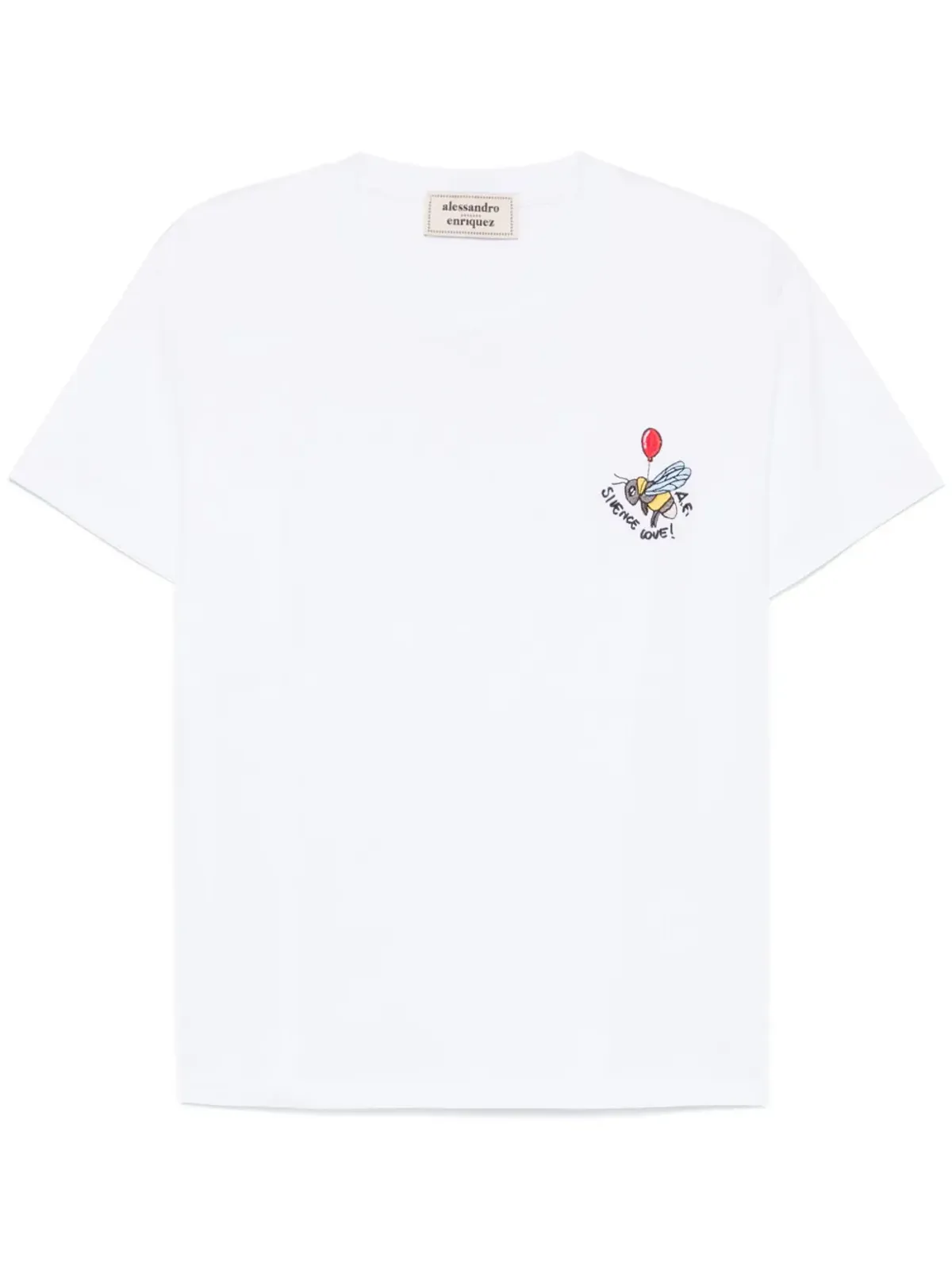 alessandro enriquez スローガン刺繍 Tシャツ - 画像1