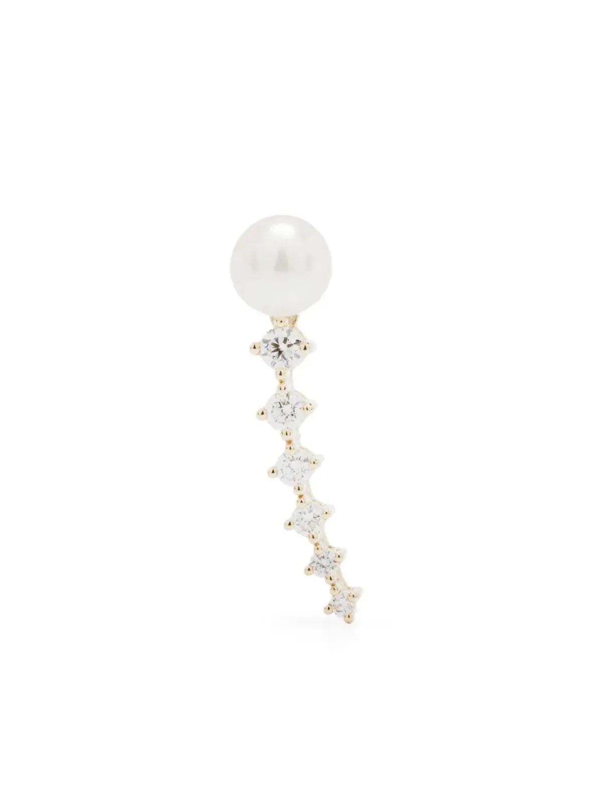 Mizuki 14K イエローゴールド 淡水パール ドロップ ピアス - 画像1