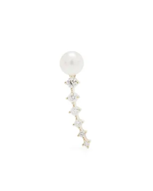 Mizuki 14K イエローゴールド 淡水パール ドロップ ピアス - サムネイル1