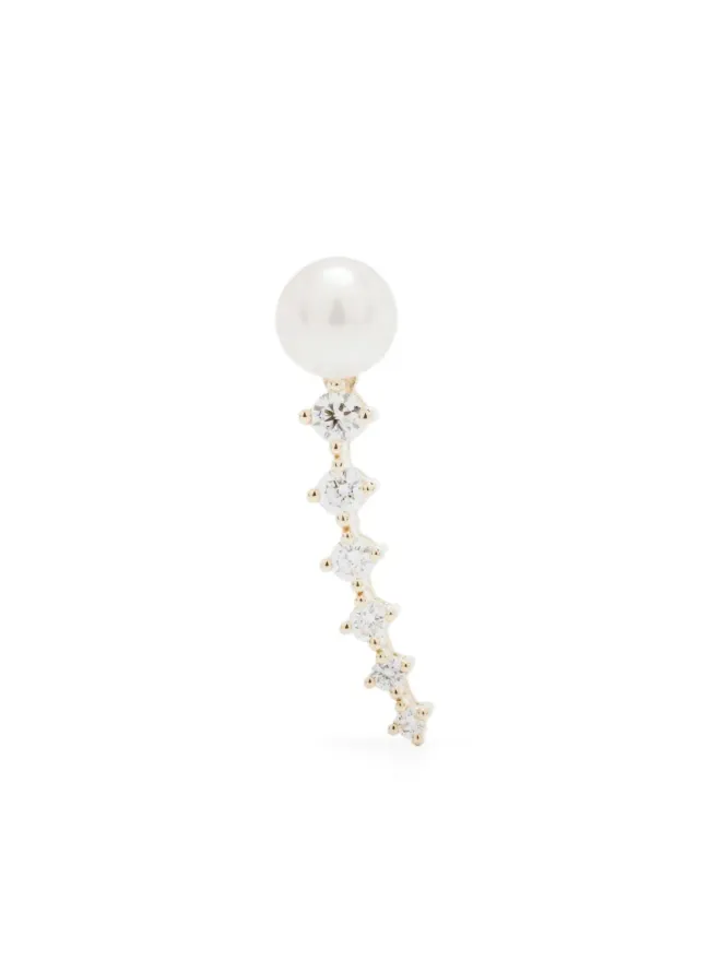 Mizuki Mizuki 14K イエローゴールド 淡水パール ドロップ ピアスの商品画像