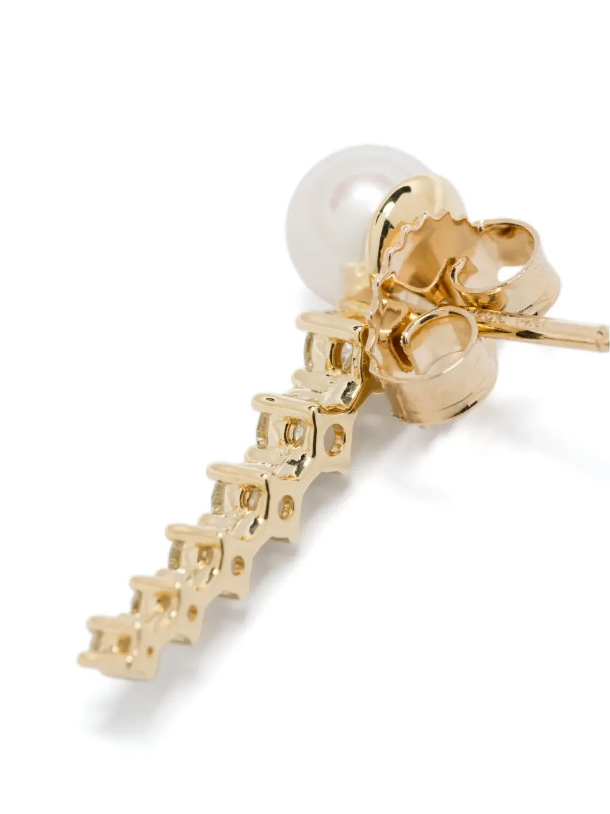 Mizuki 14K イエローゴールド 淡水パール ドロップ ピアス - 画像3