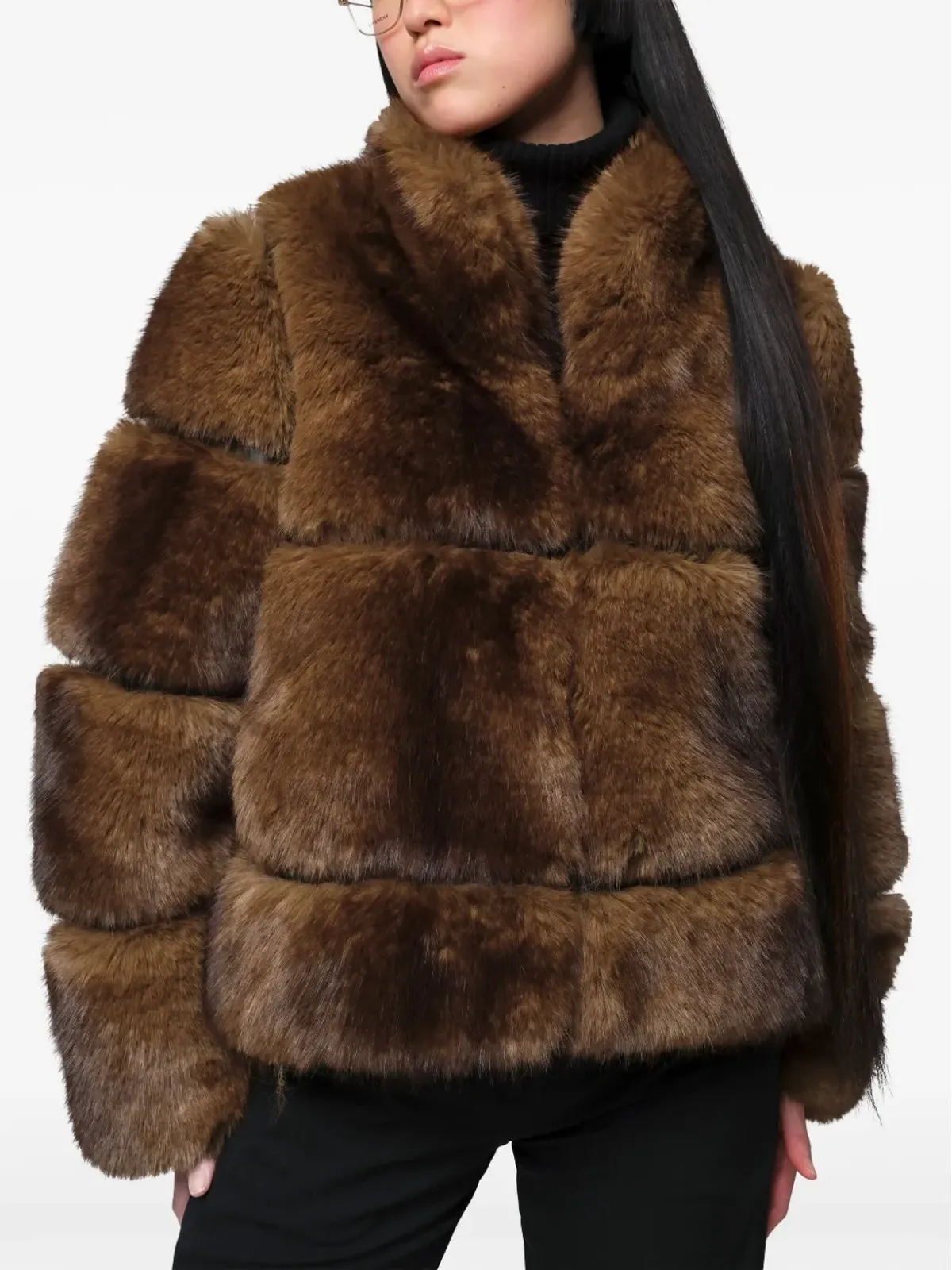 Apparis Sai faux-fur jacket - Brown - 画像5