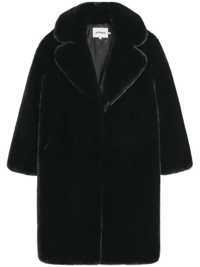 Apparis Apparis Steffi ワイドラペルのフェイクファーコートの商品画像