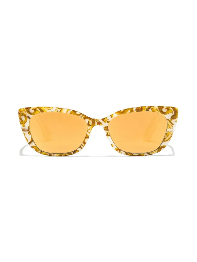 Dolce & Gabbana Kids Dolce & Gabbana Kids Maiolica Gialla キャットアイサングラス - イエローの商品画像