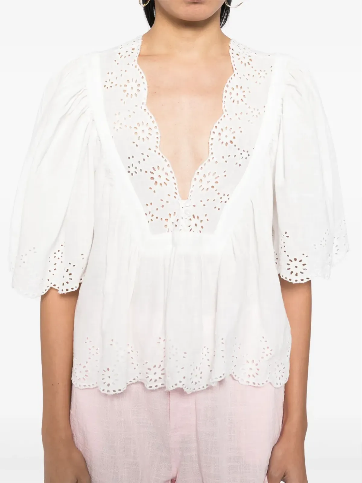 Free People コスタ アイレット トップ - 画像5