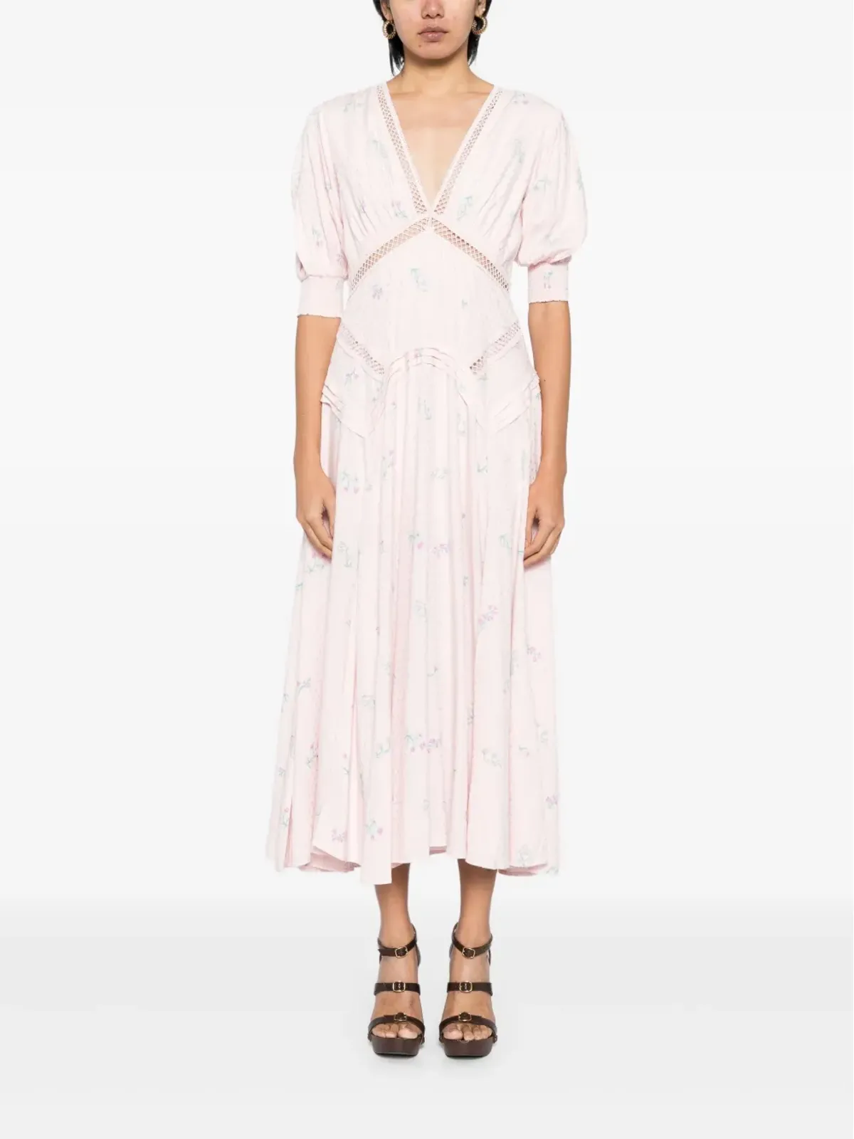 Free People スティル・イン・ラブ・ドレス ピンク - 画像2