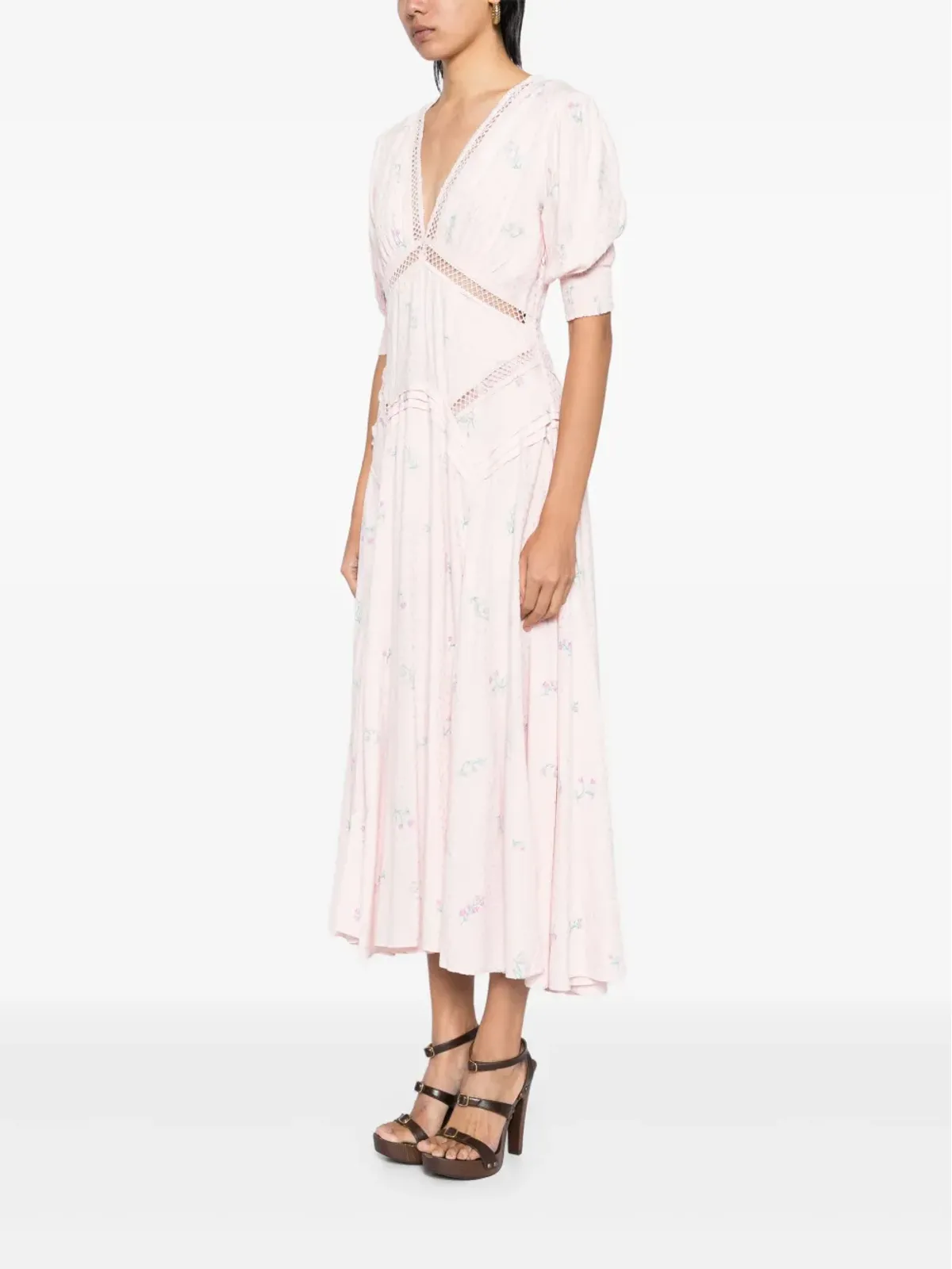Free People スティル・イン・ラブ・ドレス ピンク - 画像3