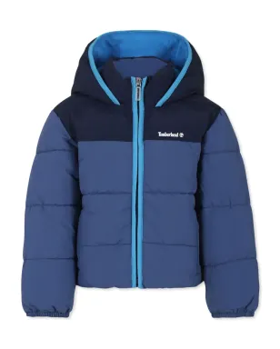 Timberland Kids パディッドフード付きジャケット - Blue - サムネイル1