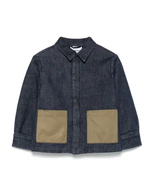 Aspesi Kids デニムパディッドジャケット - Blue - サムネイル1