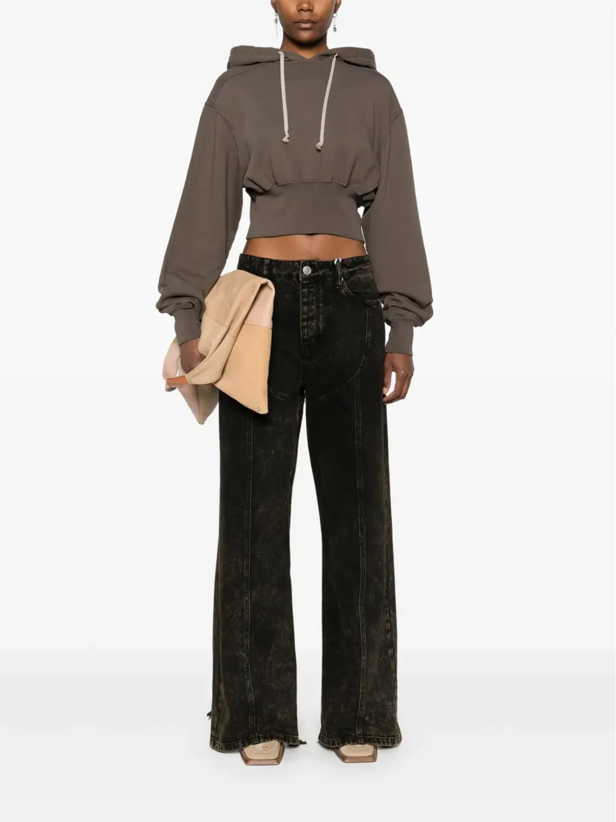 Rick Owens DRKSHDW Tatlinフーディー - グレー - 画像2