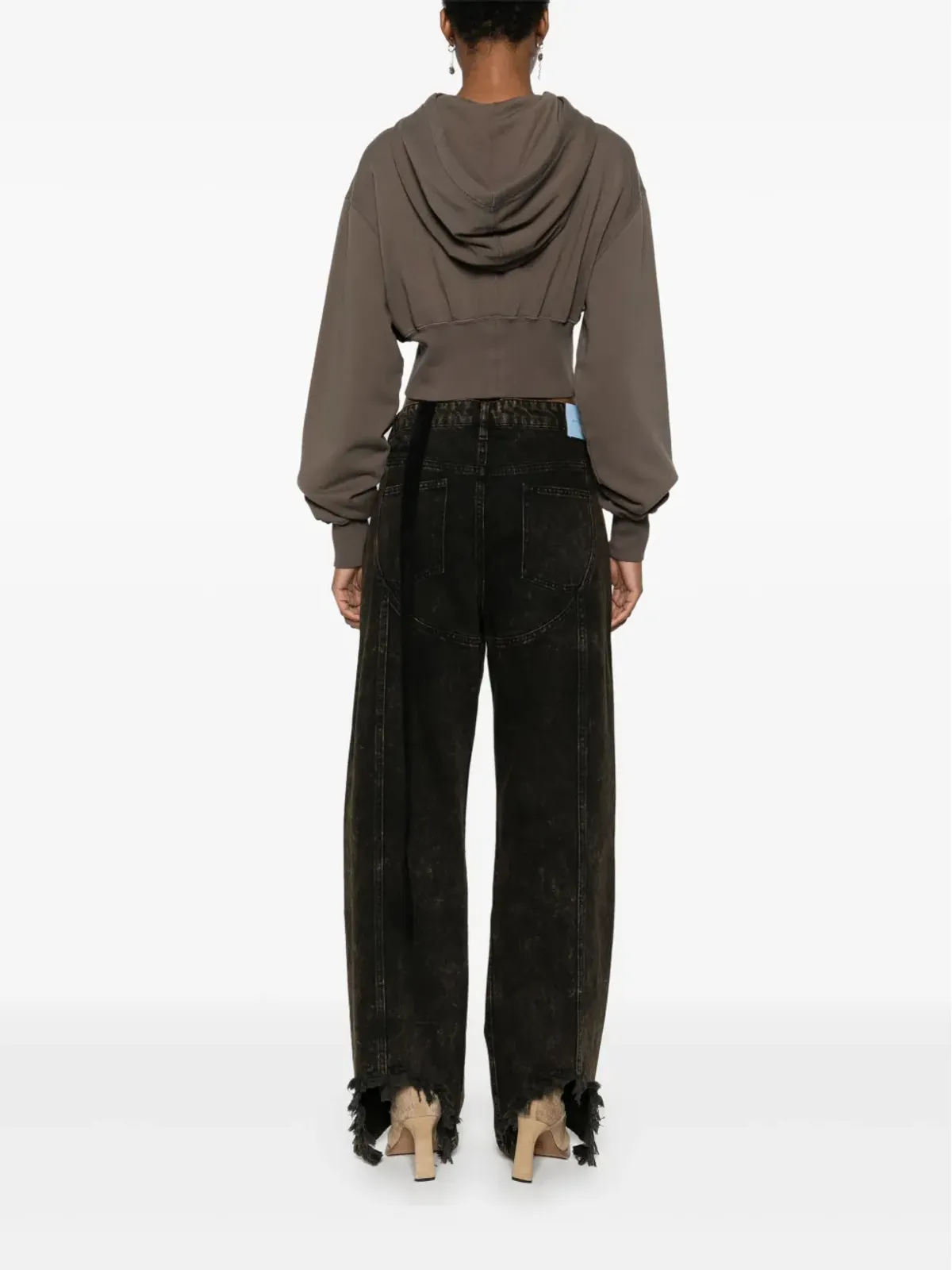 Rick Owens DRKSHDW Tatlinフーディー - グレー - 画像4