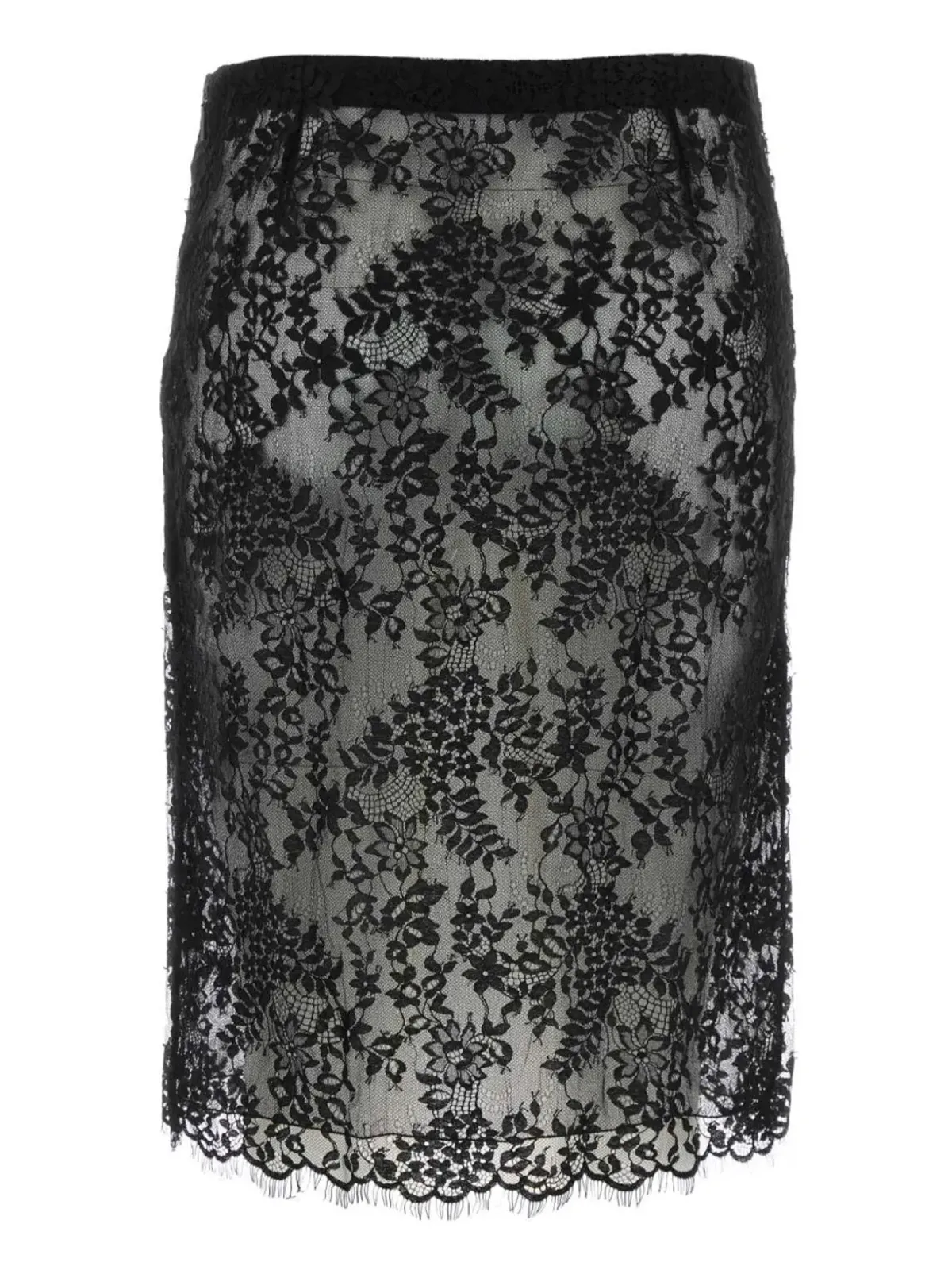 Saint Laurent ラップ風ペンシルスカート ブラック - 画像2