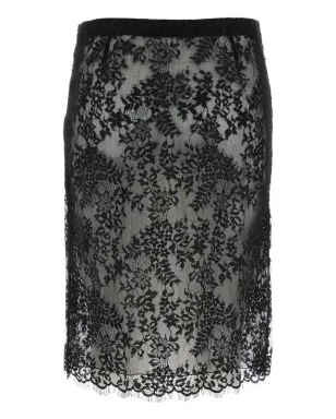 Saint Laurent ラップ風ペンシルスカート ブラック - サムネイル2