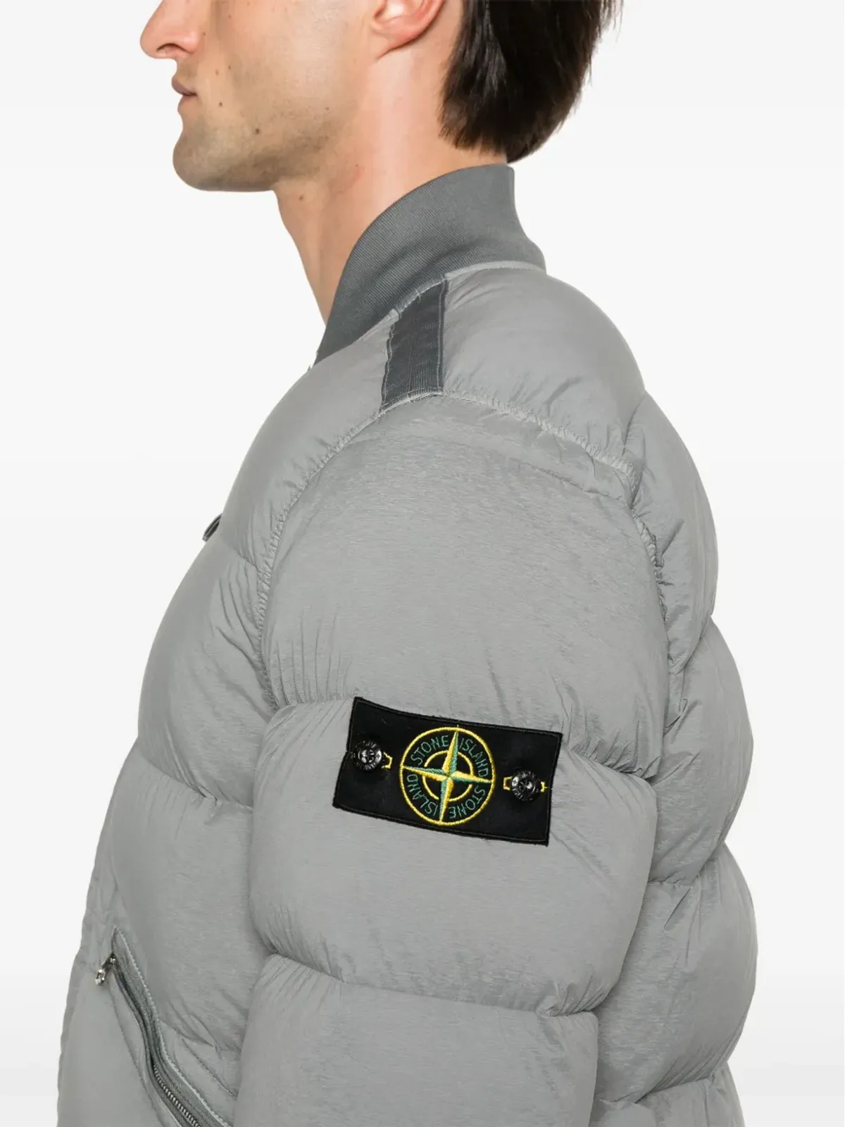 Stone Island シームレスジャケット グレー - 画像5