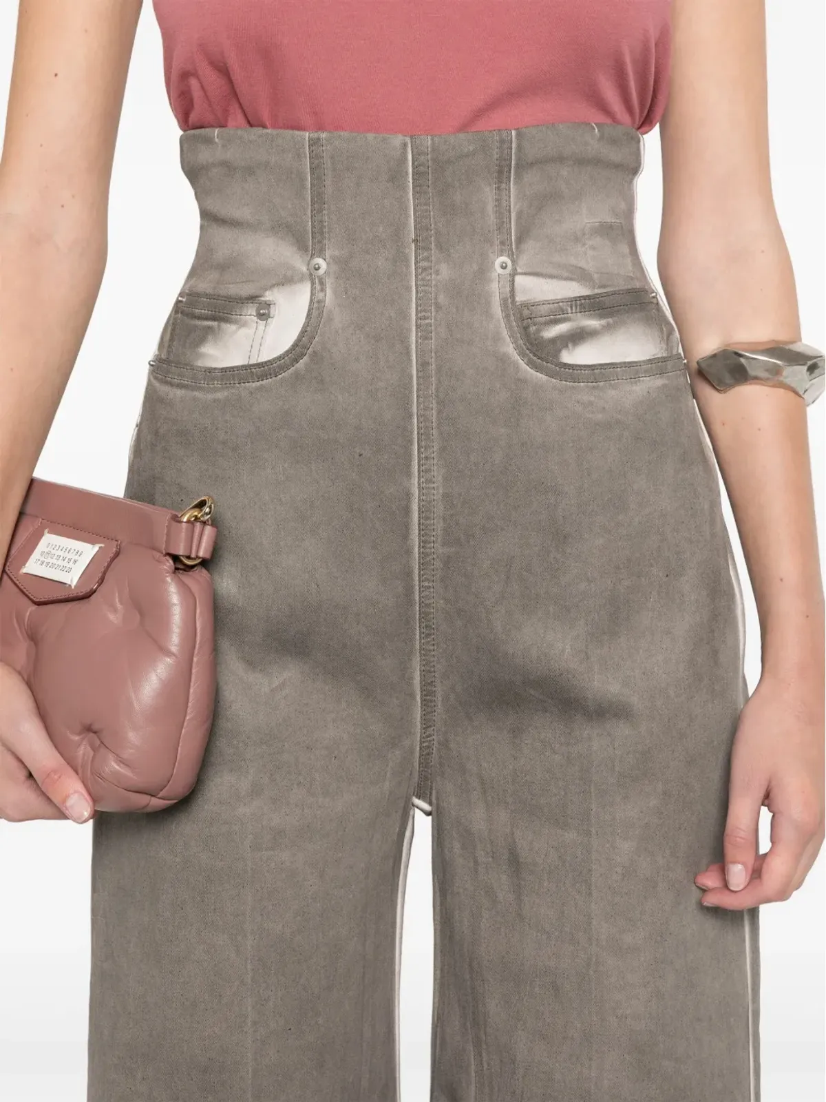 Rick Owens DRKSHDW ダート・クーパー ワイドレッグジーンズ - グレー - 画像5