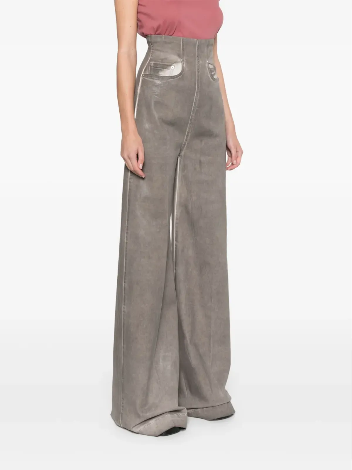 Rick Owens DRKSHDW ダート・クーパー ワイドレッグジーンズ - グレー - 画像3