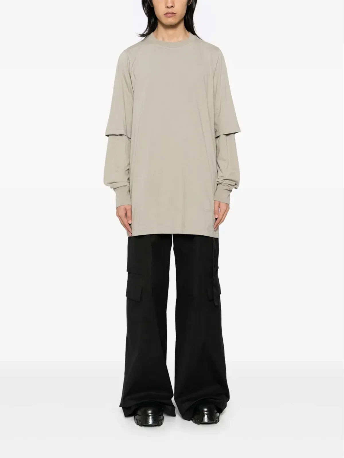 Rick Owens DRKSHDW ハスラー Tシャツ - ニュートラルカラー - 画像2