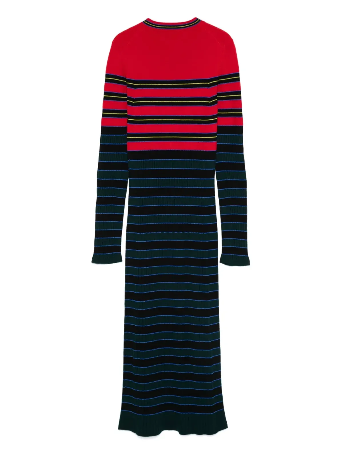 Sonia Rykiel ストライプ柄ニットミディドレス - 画像2
