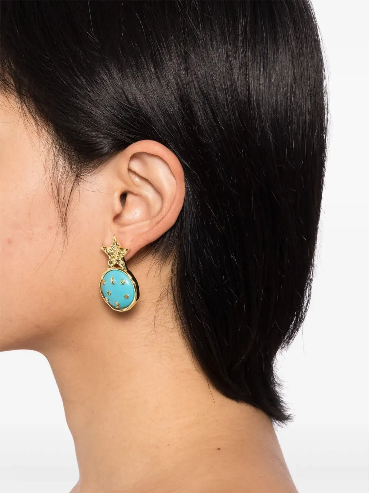 Eshvi star galaxy earrings - Gold - 画像2